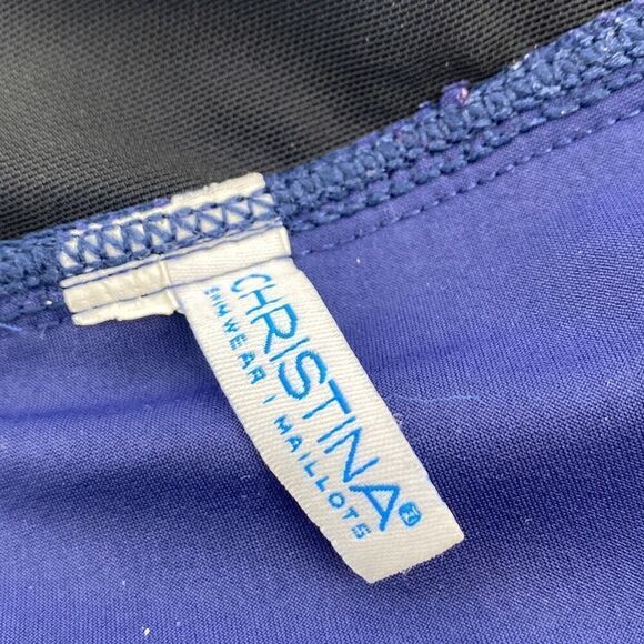 CHRISTINA FULL FIGURE SUNBLOCKERS UPF 50 SWIM SKIRT WITH INTERNAL PANTY Navy 2X - Picture 9 of 9